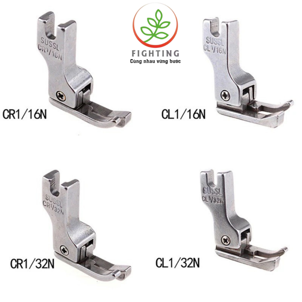 Chân vịt mí SẮT 1ly CR1/32N, CL1/32N, 2 ly CR1/16N và CL1/16N máy may công nghiệp (trái/phải)