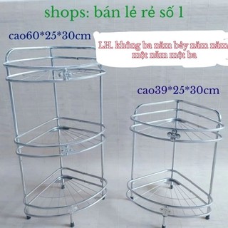 Kệ góc nhà tắm, bằng inox để đồ 2 tầng 3 tầng bền đẹp