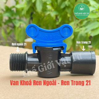 Van khóa nước, chỉnh áp ren ngoài 21 ren trong 21