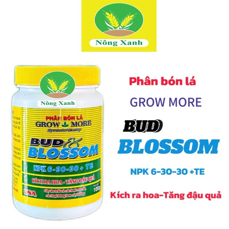 Phân bón lá NPK 6-30-30 grow more- 100g