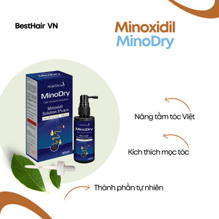  Serum kích mọc râu tóc mày MinoDry Minoxidil 5% besthair không kích ứng không bết tóc nhanh khô 