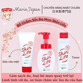 Sữa Rửa Mặt Và Nước Hoa Hồng Skin Life Chính Hãng - Giảm Mụn Cho Da Nhạy Cảm, dầu mụn - Tuổi dậy thì Marin Japan Shop