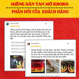Combo 5 Miếng Dán Tan Mỡ Bụng KROKO chiết xuất Thảo Dược đốt cháy mỡ thừa hàng Thái Lan - chính hãng