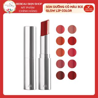 Son Dưỡng 3CE Glow Lip Color Có Màu Cho Bờ Môi Căng Mọng Quyến Rũ Over Load Smoky Red Under Pressure - Bebeau