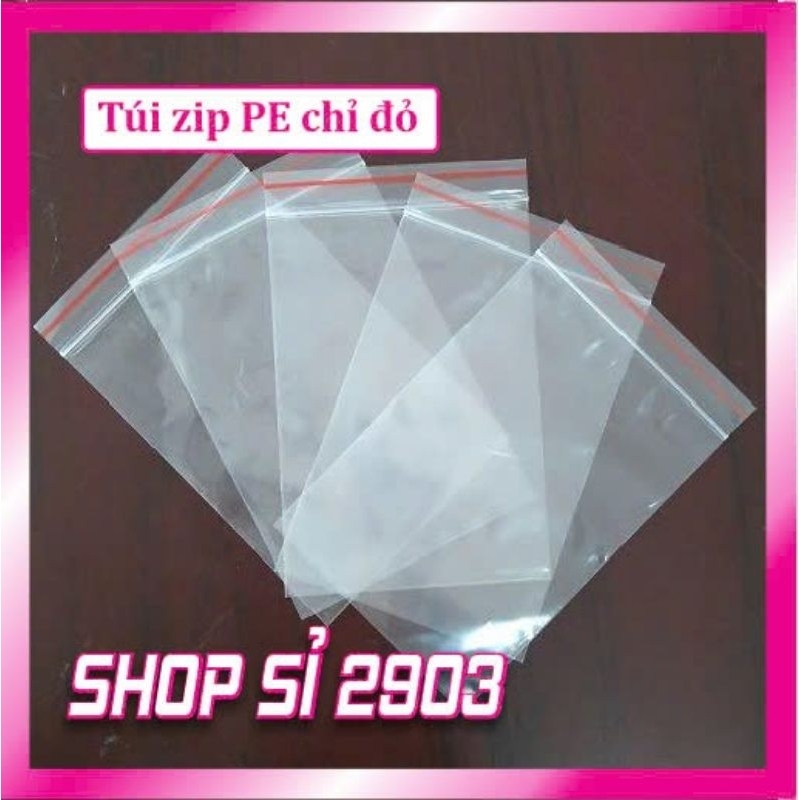 100 gram túi zip viền đỏ