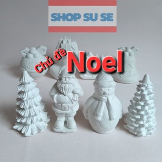  Tô tượng thạch cao. Chủ đề Noel - Giáng sinh. Sản phẩm không bao gồm màu. 