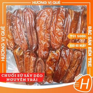 Chuối Sứ Sấy Dẻo - Túi Hút Chân Không 500g - Đặc Sản Bến Tre