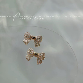 Charm nơ đính đá cao cấp-Pk trang trí móng-tib nail