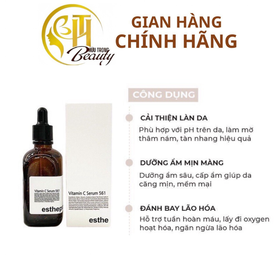 Serum Trắng Sáng Da Chống Lão Hóa Esthemax Vitamin C Serum 561 (NEW - DATE 2027) chai 100ml chính hã