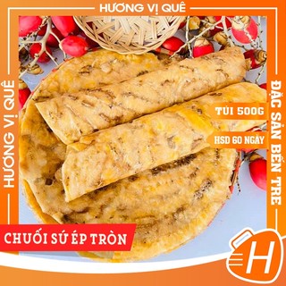 Chuối Sứ Ép Tròn - Túi Hút Chân Không 500g - Đặc Sản Cà Mau