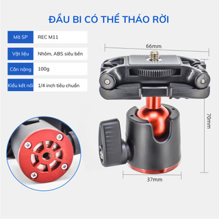 Tripod chân nhện Rec M11 đỡ điện thoại, máy ảnh
