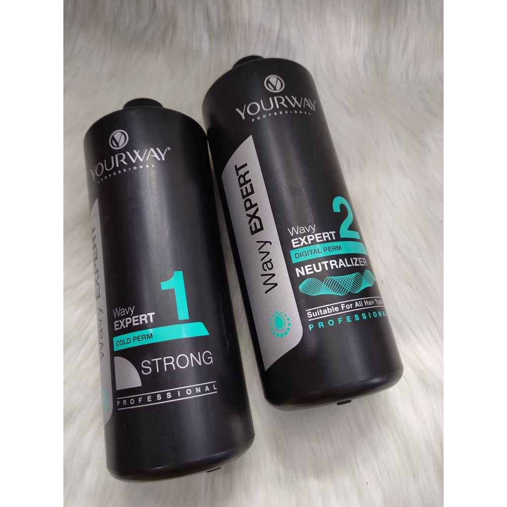 1 cặp Uốn lạnh Yourway 1000ml Strong dùng cho tóc khỏe