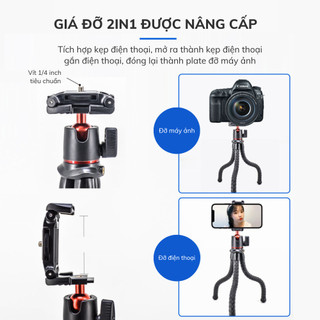 Tripod chân nhện Rec M11 đỡ điện thoại, máy ảnh