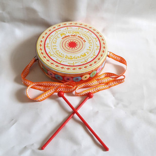 Trống lân mini cho bé, trống lân nhựa trẻ em (mặt trống đồng)