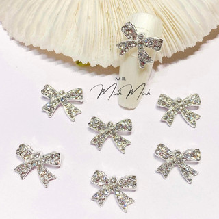 Charm nail hình nơ, charm đính móng nơ đá