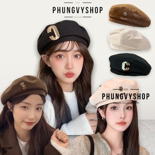 Mũ NỒI BERET BEANIE CÓ TAG SẮT- nón phong cách mùa thu đông giữ ấm