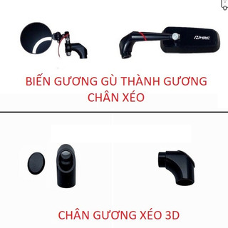 Chân gương xéo 3d cao cấp cho các dòng xe máy