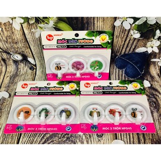 Móc dán 3 tròn HPG45 - Móc dán tường bằng nhựa cao cấp HOFACO