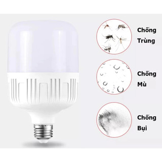 Bóng Đèn Trụ 30w (Trắng - Vàng), Tiết Kiệm Điện bảo hành 12 tháng