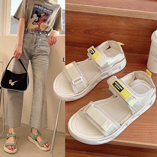 Sandal Nữ Quai Dán FIN Hàn Quốc Quai 3 Màu Hot Trend