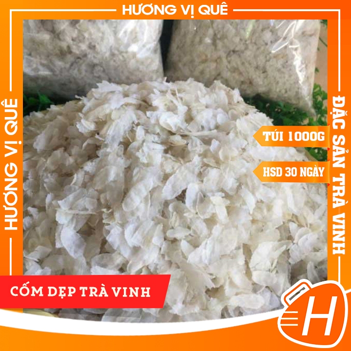 Cốm Dẹp Trà Vinh - Túi 1000g - Đặc Sản Trà Vinh