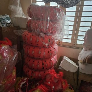 Combo Đầu lân múa lân cho bé từ 2-4 tuổi (đầu lân +trống +địa +quạt)