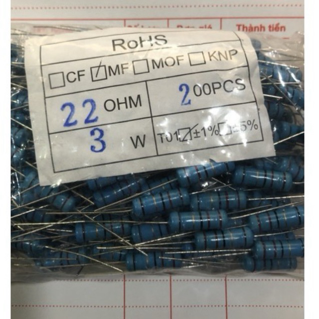 20 con điện trở mầu 22 ôm 3W