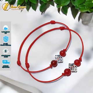 Vòng tay chỉ đỏ tươi mix hạt ma nao charm họa tiết cát tường bình an may mắn - DIY TUỆ LÂM