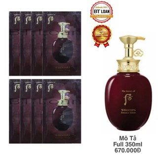 combo 50 gói Dầu xả siêu óng mượt chống rảy rụng tinh chất Đông y Whoo Spa Essence Rinse 8ML