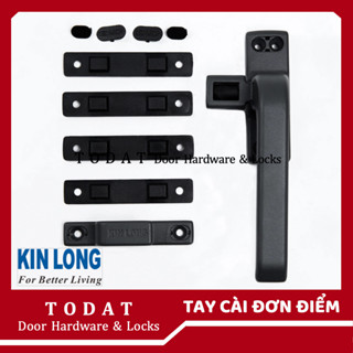 Tay gạt đơn điểm KINLONG cửa sổ nhôm Xingfa CZ70 (tay gài, tay chốt cửa nhôm xingfa) (Đen/Trắng)