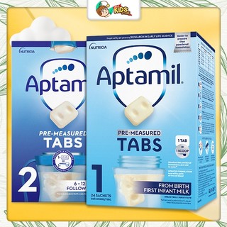Sữa aptamil uk dạng hộp 24 thanh số 1,2 anh