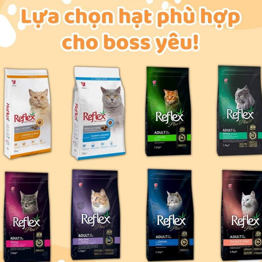 Hạt Reflex, Reflex Plus cho mèo, Hạt cho mèo con và mèo lớn xuất xứ Thổ Nhĩ Kỳ