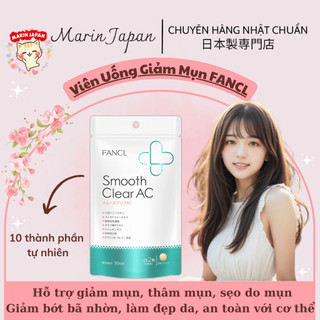 (Sale, Hàng Nhật) Fancl Smooth Clear AC Đẹp Da, Giảm Mụn Loại 60 Viên