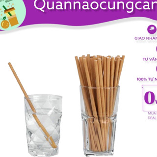 Ống hút giấy Kraft phi 6 phi 8 phi 12 dùng 1 lần hữu cơ an toàn bảo vệ môi trường - quannaocungcan126