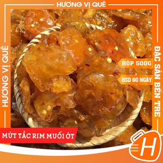 Mứt Tắc Rim Muối Ớt - Hộp 500g - Đặc Sản Bến Tre