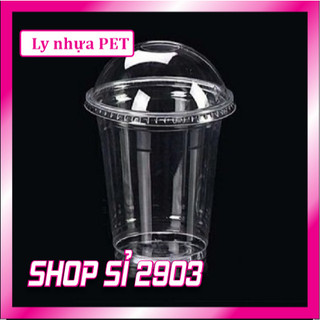 [50 ly] nhựa pet nắp cầu 500 ml (có cả ly và nắp cầu 93mm)