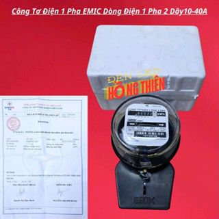 Công Tơ Điện-Đồng Hồ Điện 1 Pha 2 Dây EMIC GELEX 10(40)A Có Giấy Kiểm Định Chính Quy