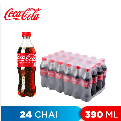 Nước Ngọt Coca Cola 390ml ( thùng 24 Chai )