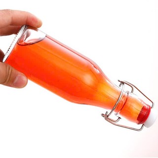 Chai thủy tinh tròn 250ml nắp gài