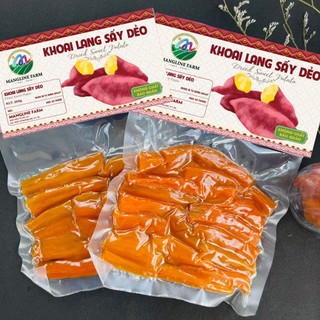 Bộ 2 gói khoai lang sấy dẻo nguyên củ không đường Mangline Farm 250g mềm dẻo thơm ngon ăn là ghiền