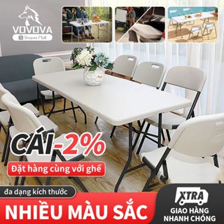 VOVOVA Ghế Gấp Bàn ăn Bàn học tập Bàn Văn Phòng Đơn giản Bàn có thể gấp được 1.8m
