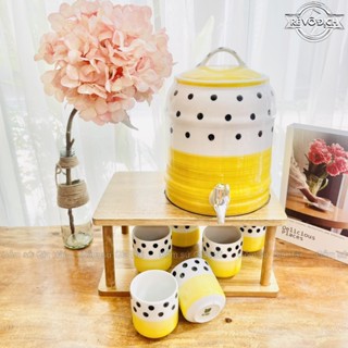 Bình Nước Dáng Trụ Bộ Bình Đựng Nước Hoạ Tiết Vẽ Tay Nhiều Mẫu Decor Dễ Thương Cốc Uống Nước Sứ Bát Tràng