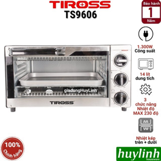 Lò nướng điện Tiross TS9606 - 14 lít - 3 chức năng nướng