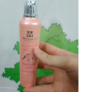 Xịt dưỡng tóc collagen hồng Wellmate