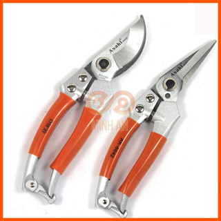 Bộ kéo cắt tỉa cành japan lưỡi inox asaki ak-8643 200mm - kéo cắt cành thép nhật bản