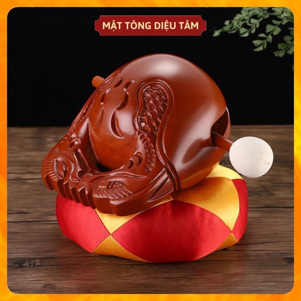 Mõ tụng kinh niệm phật Đài Loan vàng,Mõ tụng kinh niệm phật Đài Loan mõ đen gỗ long não thờ cúng sho
