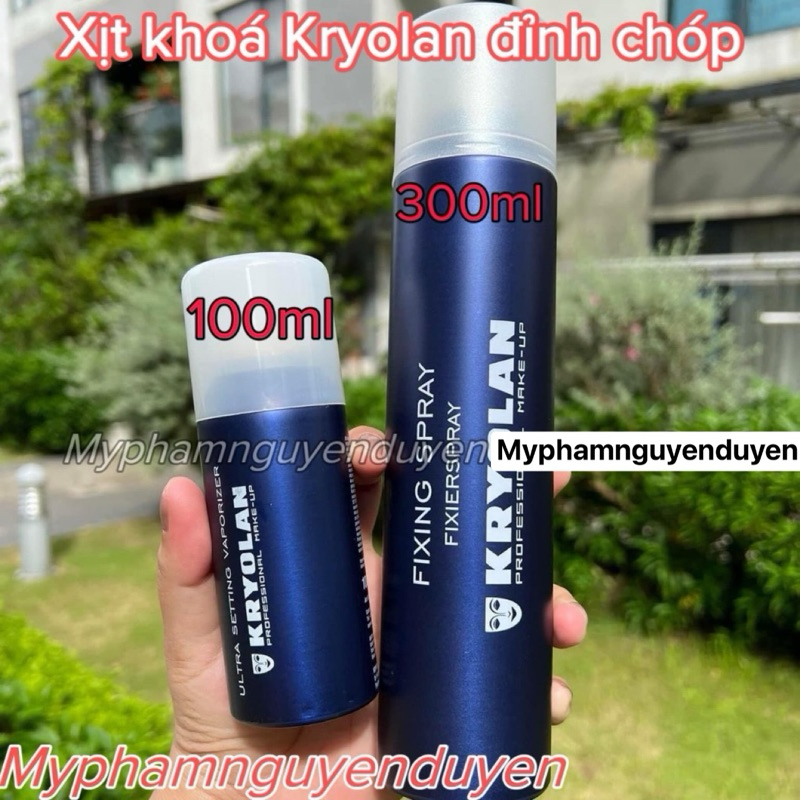 XỊT KHOÁ NỀN KRYOLAN ULTRA SETTING VAPORIZER khóa nền chống trôi trượt giữ tone make up đẹp cả ngày 