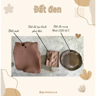 3kg Đất đen làm gốm - đất sét nặn gốm thủ công - Gốm LaTacita