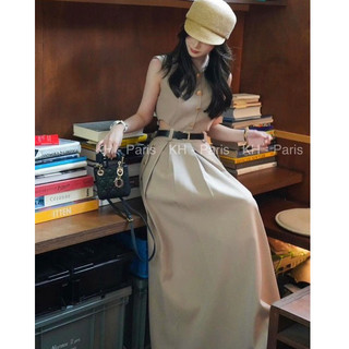 MAXI KAKI NÂU Nút Vàng Hở Eo ( Tặng Kèm Nịt ) JARI-CLOTHES