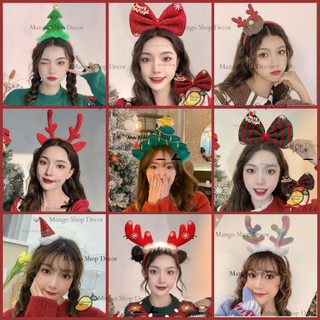  Băng Đô Cài Tóc Giáng Sinh Noel Xinh Xắn Hot Trend Mẫu Mới Cao Cấp   Băng Đô Cài Hình Nơ Cây Thông Sừng Hươu Lông Vũ   
